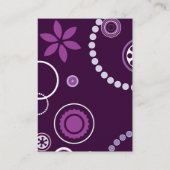 KRAZY POLKA DOT Bat Mitzvah RECEPTION CARD Paars Informatiekaartje (Achterkant)