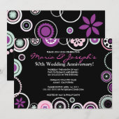 KRAZY POLKA DOT bruiloft Jubileum Uitnodiging (Voorkant / Achterkant)