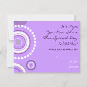 KRAZY POLKA DOT Wedding Invitation Reply Card RSVP Kaartje (Voorkant)