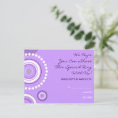 KRAZY POLKA DOT Wedding Invitation Reply Card RSVP Kaartje (Staand voorkant)