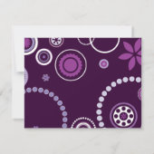 KRAZY POLKA DOT Wedding Invitation Reply Card RSVP Kaartje (Achterkant)