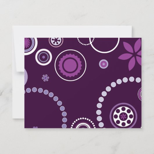 KRAZY POLKA DOT Wedding Invitation Reply Card RSVP Kaartje (Achterkant)