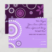 KRAZY POLKA DOT Wedding Invitation Reply Card RSVP Kaartje (Voorkant / Achterkant)
