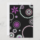 KRAZY POLKA DOTS Abstracte bruiloft uitnodiging (Achterkant)