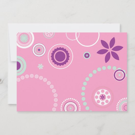 KRAZY POLKA DOTS Abstracte bruiloft uitnodiging (Achterkant)