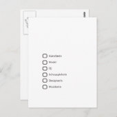 Kreative Hipster Briefkaart (Voorkant / Achterkant)