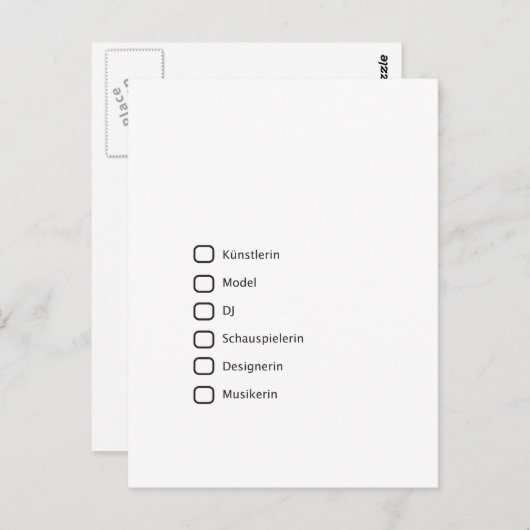 Kreative Hipster Briefkaart (Voorkant / Achterkant)