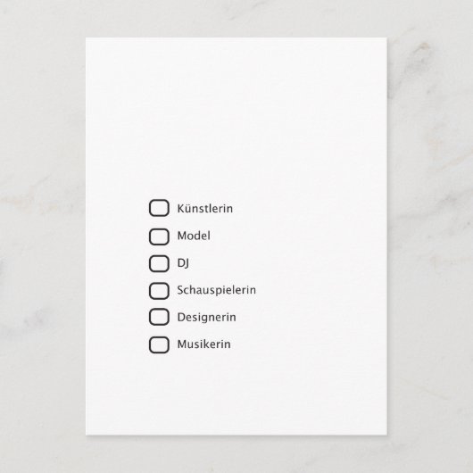 Kreative Hipster Briefkaart (Voorkant)