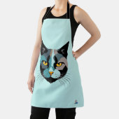Kreative Katzenkopf Illustration Schort (Insitu)