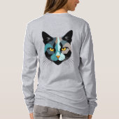 Kreative Katzenkopf Illustration T-shirt (Achterkant)