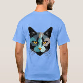 Kreative Katzenkopf Illustration T-shirt (Achterkant)