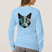 Kreative Katzenkopf Illustration T-shirt (Achterkant)