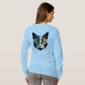 Kreative Katzenkopf Illustration T-shirt (Achterkant volledig)