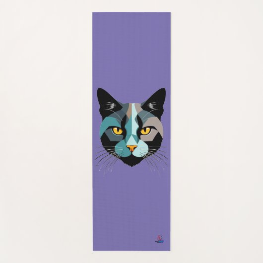 Kreative Katzenkopf Illustration Yogamat (Voorkant)