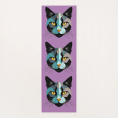 Kreative Katzenkopf Illustration Yogamat (Achterkant)