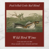 Krebe van Audubon's vogels in Amerika Wijn Etiket (Enkel label)