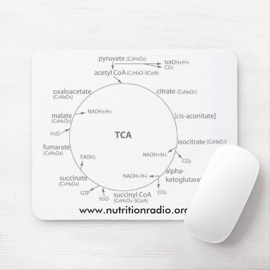 Krebs Cycle mousepad, www.nutritionradio.org Muismat (Met muis)