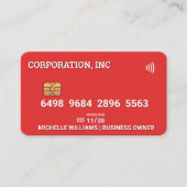 Krediet | Bankpas | Rood Visitekaartje (Voorkant)