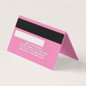 Krediet | Bankpas | Roze Visitekaartje (Achterkant)