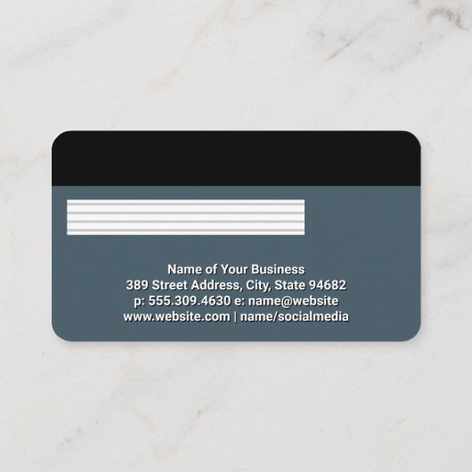 Krediet | Bankpas | Totaal Visitekaartje (Achterkant)