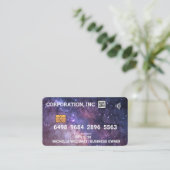 Krediet | DebetKaart | Galaxy | QR-code Visitekaartje (Staand voorkant)