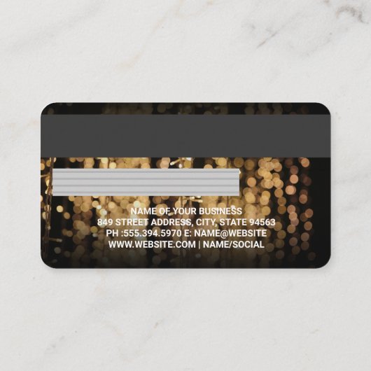 Krediet | DebetKaart | Hangende lichten Visitekaartje (Achterkant)