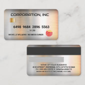 Krediet | DebetKaart | Metaal geborsteld Visitekaartje (Voorkant / Achterkant)