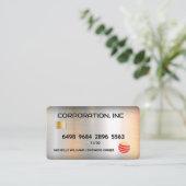 Krediet | DebetKaart | Metaal geborsteld Visitekaartje (Staand voorkant)