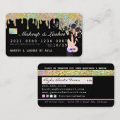 Krediet van schoonheidsspecialist Glitter Drip Hol Visitekaartje (Voorkant / Achterkant)
