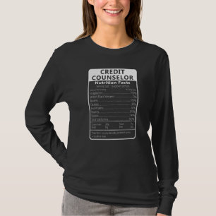 Kredietadviseur voedingsfeiten sarcastisch t-shirt