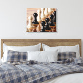 Kredieten op de kade canvas afdruk (Insitu (Slaapkamer))