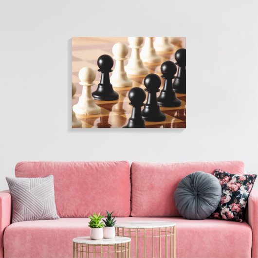 Kredieten op de kade canvas afdruk (Insitu (Woonkamer))