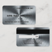 KredietKaart | Achtergrond bewerkte metalen Visitekaartje (Voorkant / Achterkant)