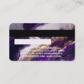 KredietKaart | Blauwe Paarse goudmarmer Visitekaartje (Achterkant)