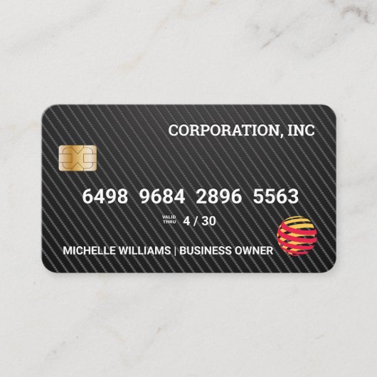 KredietKaart | Carbon Fiber Pattern Visitekaartje (Voorkant)