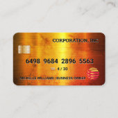 KredietKaart | Goud metallisch textiel Visitekaartje (Voorkant)
