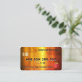 KredietKaart | Goud metallisch textiel Visitekaartje (Staand voorkant)