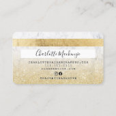 Kredietkaart goudglitter marmer visitekaartje (Achterkant)