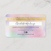 Kredietkaart goudparelbruine kaasjesmonogram visitekaartje (Achterkant)