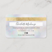 Kredietkaart goudperenhaar make-up monogram visitekaartje (Achterkant)