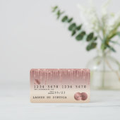 Kredietkaart met styreen Roos Gold Driving Gold Visitekaartje (Staand voorkant)