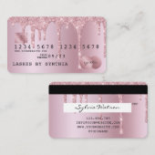 Kredietkaart met styreen Roos Gold Driving Gold Visitekaartje (Voorkant / Achterkant)