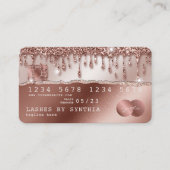 Kredietkaart met styreen Roos Gold Glitter-schijve Visitekaartje (Voorkant)