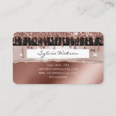 Kredietkaart met styreen Roos Gold Glitter-schijve Visitekaartje (Achterkant)