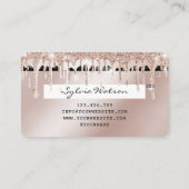 Kredietkaart met styreen Roos Gold Glitter-schijve Visitekaartje (Achterkant)