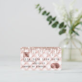 Kredietkaart met styreen Roos Gold Glitter-schijve Visitekaartje (Staand voorkant)