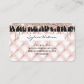 Kredietkaart met styreen Roos Gold Glitter-schijve Visitekaartje (Achterkant)