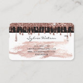 Kredietkaart met styreen Roos Gold Glitter-schijve Visitekaartje (Achterkant)