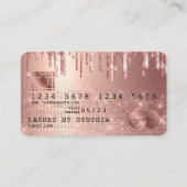 Kredietkaart met styreen Roos Gold Glitter-schijve Visitekaartje (Voorkant)