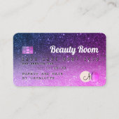 Kredietkaart paarse roze schoonheid visitekaartje (Voorkant)